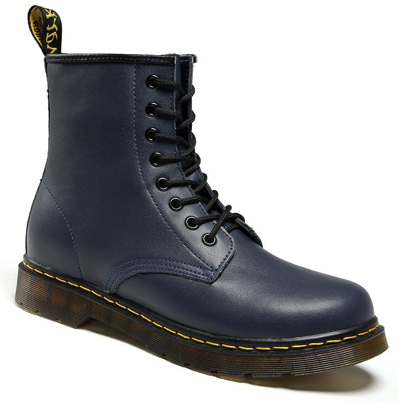 Jinjiang Factory 2023 Autumn New High-Top Martin Boots Men'S Plus Size British Style Couple Boots Casual Round Toe Fashion - Image 1