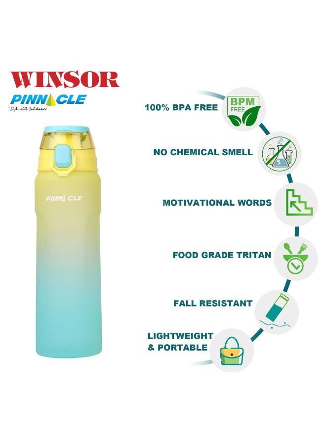 Winsor Winsor Pinnacle Wave Hydration Bottle 1000 Ml  | Leak-Proof Water Bottle with Protein Shaker - Ideal for Gym, School, and Outdoor Sports - Green  - Image 2