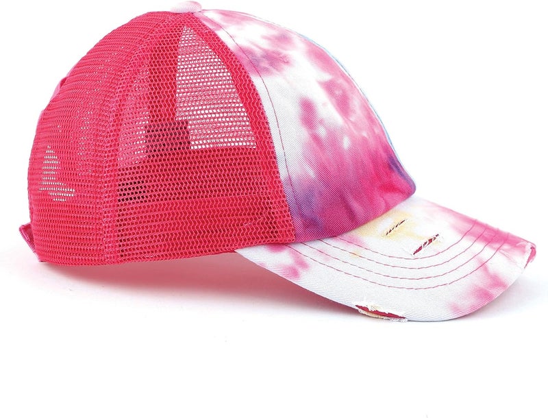 Cc Ponycap Messy High Bun Ponytail Adjustable Glitter Mesh Trucker Baseball Cap - Image 5