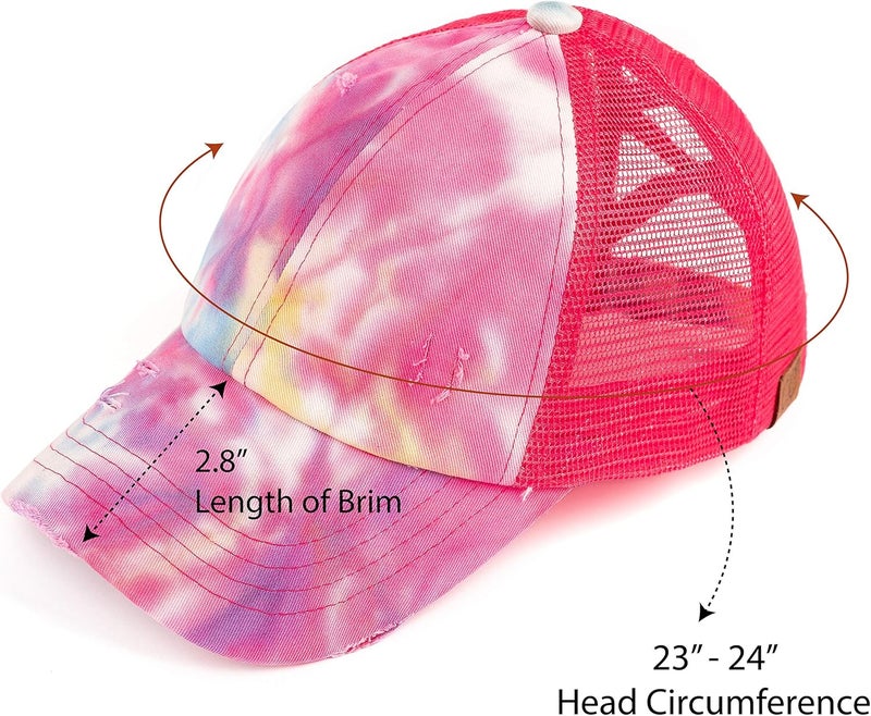 Cc Ponycap Messy High Bun Ponytail Adjustable Glitter Mesh Trucker Baseball Cap - Image 4