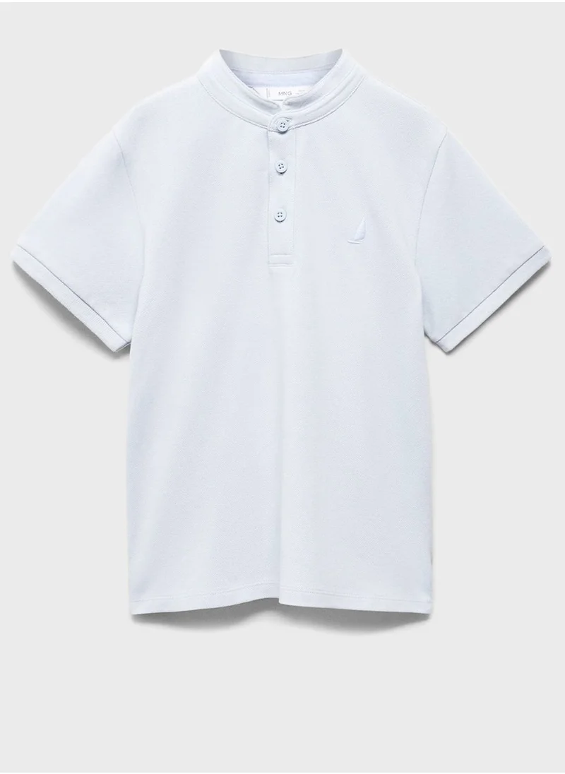 MANGO Kids Mao Collar Polo