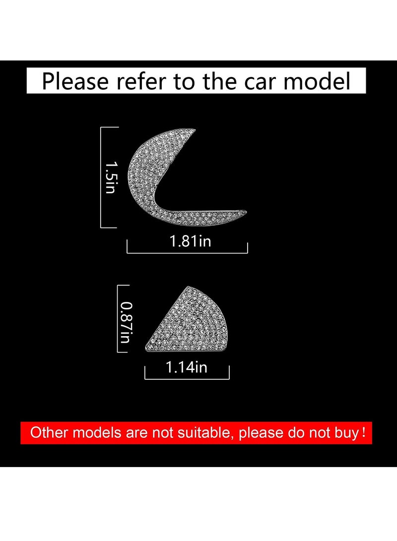 Excefore Bling Bling Steering Wheel Logo Caps Compatible with for Lexus, DIY Diamond Crystal Emblem Accessories Interior Decorations for Women, Compatible with for Lexus Before 2014（Small） - Image 3