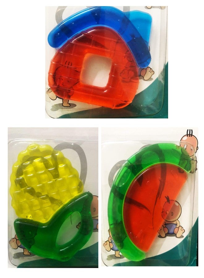 LaVichitra Baby Fruit Gel Teether Combo,Multicolor Set of 3 - Image 1