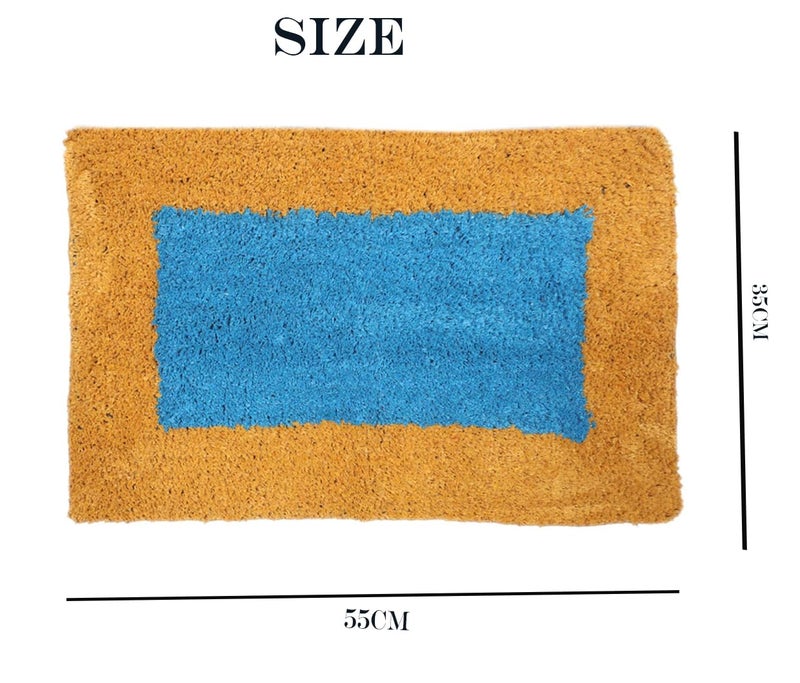 AAZEEM Absorbent Door Mat for Indoor Entrancex Non Slip Mat for Front Door Entryway,Soft Cotton Home. Hotel Balcony Floor Carpet,Floor Mats for Home,KitchenFloor Door Mat (55x35cm) Orange,Rectangular - Image 3