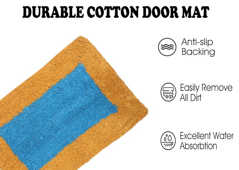 AAZEEM Absorbent Door Mat for Indoor Entrancex Non Slip Mat for Front Door Entryway,Soft Cotton Home. Hotel Balcony Floor Carpet,Floor Mats for Home,KitchenFloor Door Mat (55x35cm) Orange,Rectangular - Image 5