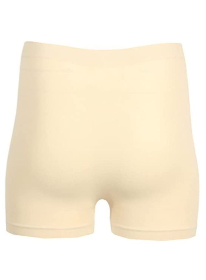 Carina Mini Shorts Lycra Elastic Waist Mid Rise Off White and blue(Set of 2 Pieces) - Image 3