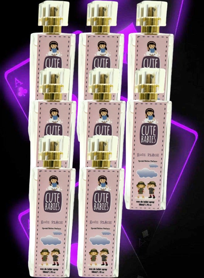 Cute 8 Pieces Babies Rose Peach Perfume 50ml EDT - Image 1