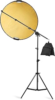 Selens Selens Photography Reflector Holder Stand Kit, 32in / 80cm 5-in-1 Collapsible Light Reflectors with Swivel Boom Arm - Image 1