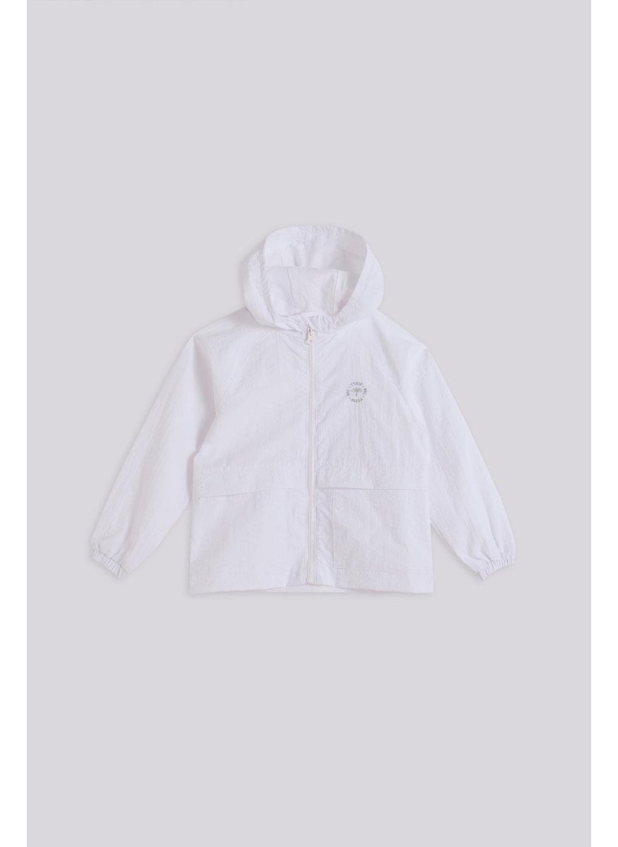 Tyess Basic Girl White Raincoat  - Image 1