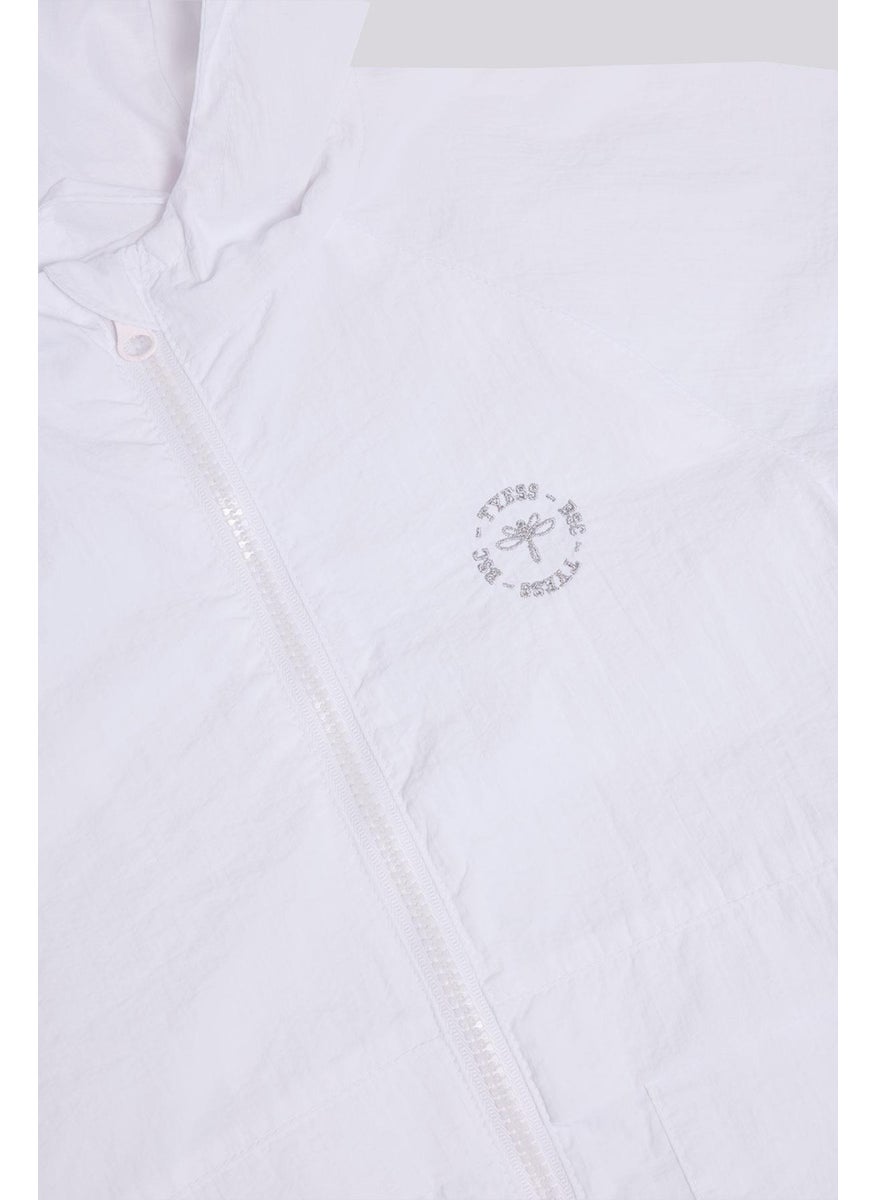Tyess Basic Girl White Raincoat  - Image 3