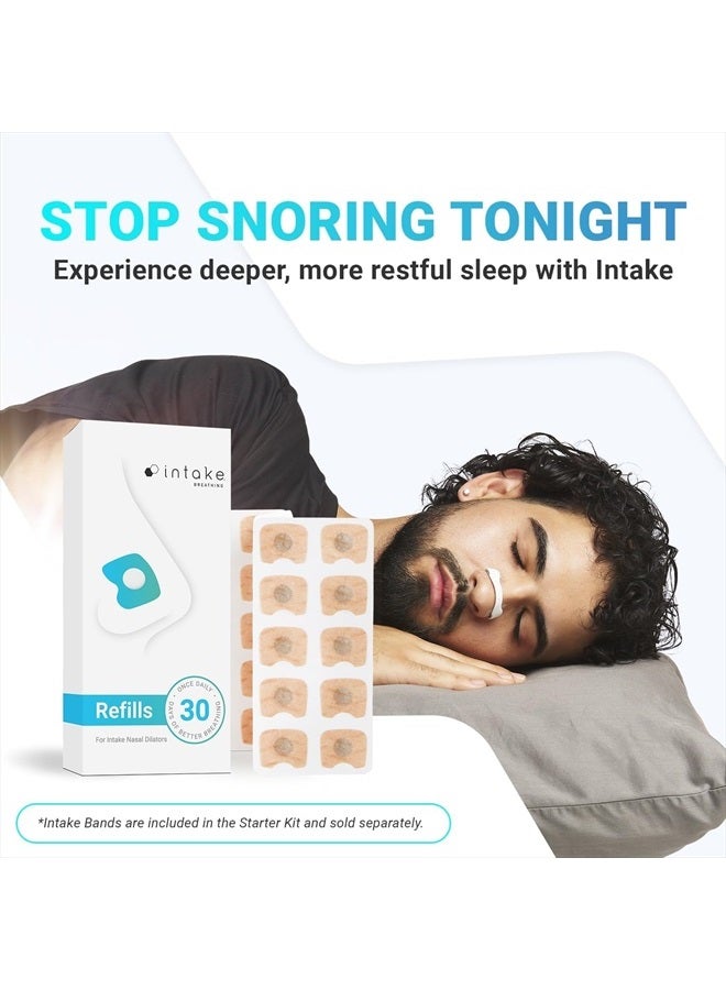 intake Intake Breathing Refill Tabs Pack - Boost Oxygen Intake, Improve Sleep Quality Solution- Sweat Resistant, Skin Safe Nasal Strips - Extra Strength Snore Stopper - (90 Count (Pack of 3)  - Image 5