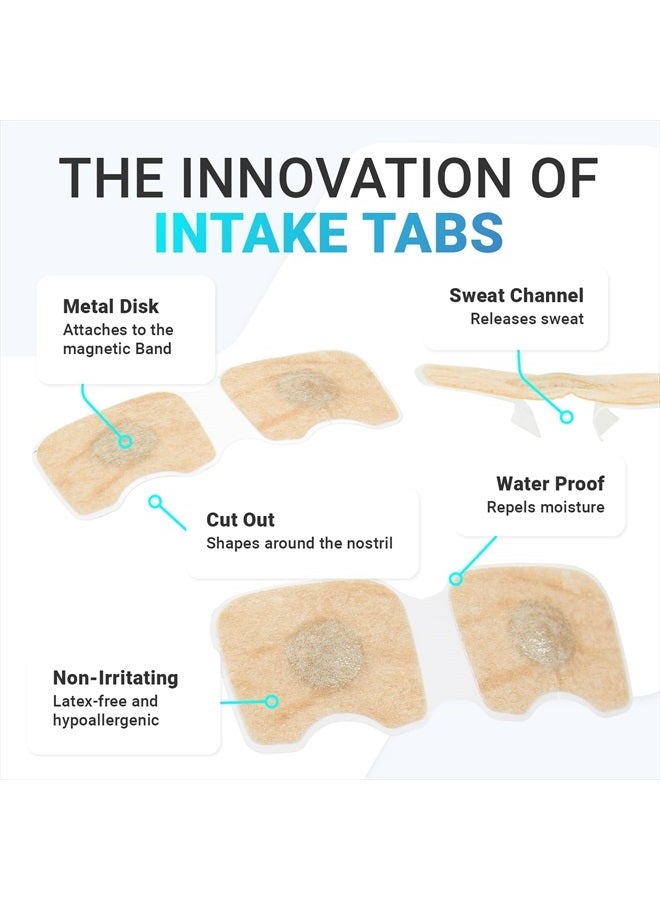 intake Intake Breathing Refill Tabs Pack - Boost Oxygen Intake, Improve Sleep Quality Solution- Sweat Resistant, Skin Safe Nasal Strips - Extra Strength Snore Stopper - (90 Count (Pack of 3)  - Image 2