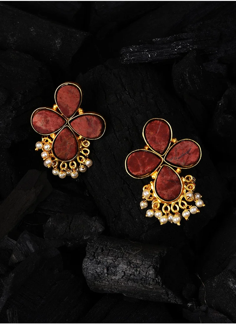 سوهي Red Contemporary Drop Earrings