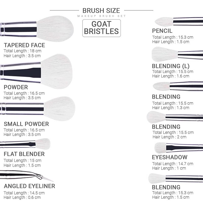 ALLURE Make Brushes Black One Size 16 Count - Image 2