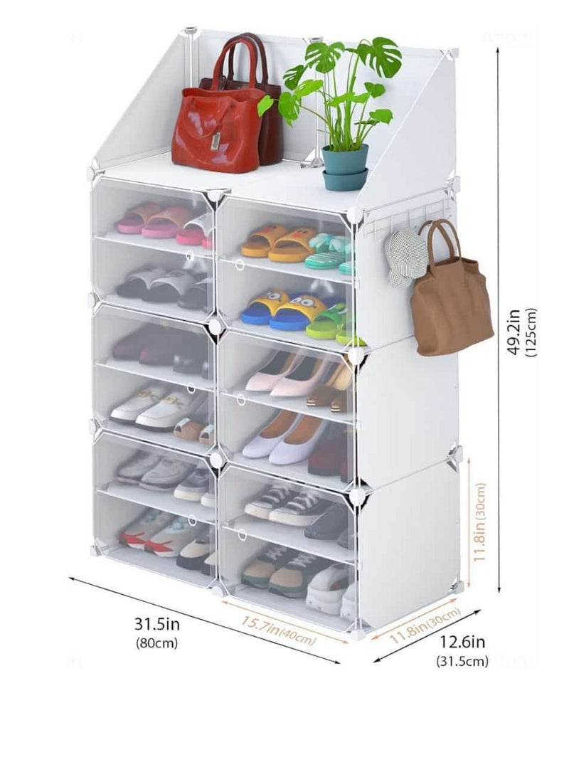 BAIG Bedroom Cabinets Shoe Rack Transparent Shoe Cabinet Home Drawer Type Simple Door To Put Shoes  Library Furniture - Image 2