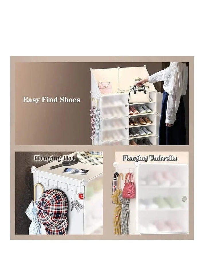 BAIG Bedroom Cabinets Shoe Rack Transparent Shoe Cabinet Home Drawer Type Simple Door To Put Shoes  Library Furniture - Image 3