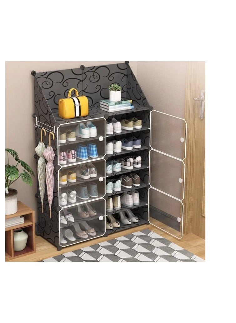 BAIG Bedroom Cabinets Shoe Rack Transparent Shoe Cabinet Home Drawer Type Simple Door To Put Shoes  Library Furniture - Image 4