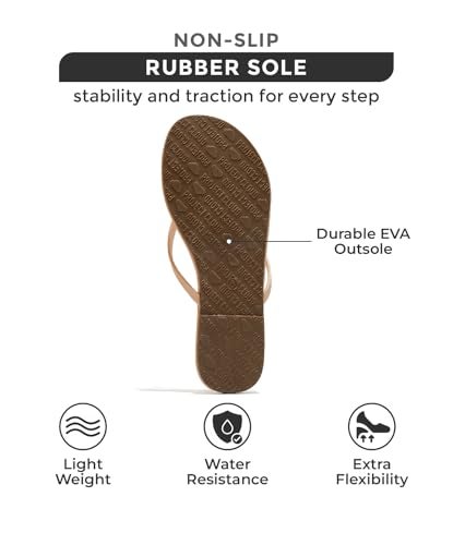 Project Cloud Flip Flops for Women - Memory Foam Flats Summer Sandals for Women 2025 - Vegan Leather Lightweight Womens Sandals Summer Beach Essentials Slides (Foundations, Beige, 7) - Image 4