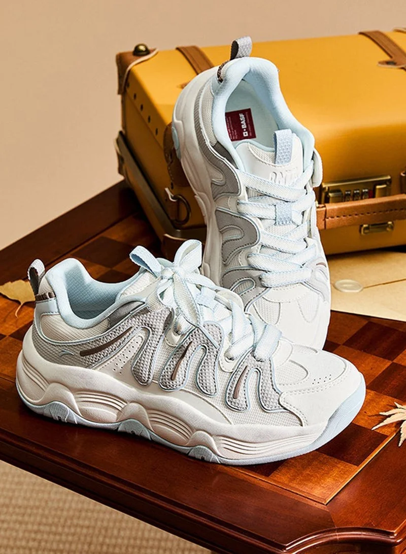 ANTA Beige/Grey/Blue Milkshake - Chunky Lifestyle Shoes for Women | Best Price UAE