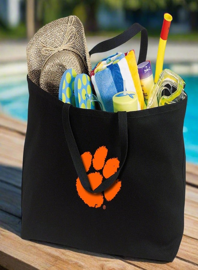 Broad Bay JUMBO Clemson Tote Bag or Large Canvas Clemson University Shopping Bag - Image 2