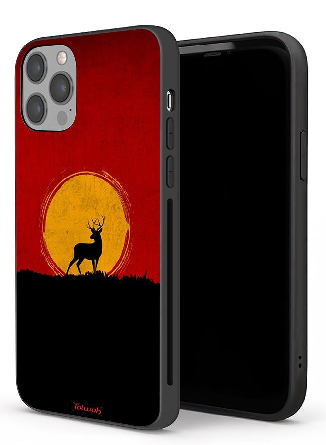 Tolwak Apple iPhone 12 Pro Max Protective Case Deer And Moon Artwork - Image 1