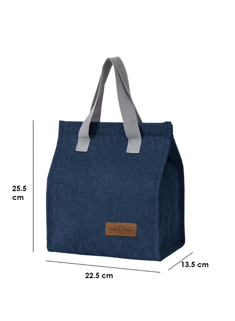 كامكو طقم حقائب غداء معزولة من كاشكو مكوّن من قطعتين – مجموعة حقائب حمل قابلة لإعادة الاستخدام ومقاومة للتسرّب – متوفرة باللون الرمادي أو الأسود أو الأزرق الكحلي – حقيبة تبريد حرارية كبيرة للعمل أو المدرسة أو المكتب أو السفر (عبوة من قطعتين: أزرق ورمادي) - Image 2