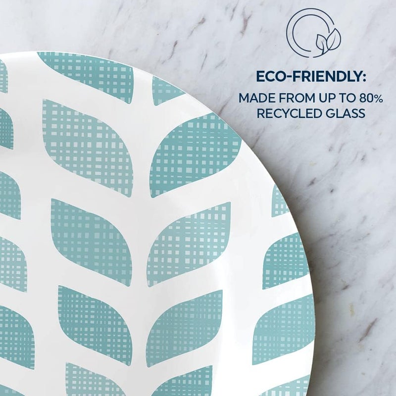 Corelle Vitrelle 675 Salad Appetizer Plate Set Triple Layer Glass and Chip Resistant Lightweight Round Plates 6Piece Northern Pines - Image 5