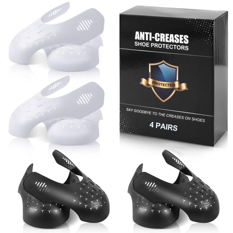 TUPEED 4 Pairs Shoe Boot Crease Preventers AntiWrinkle Shoe Guards For Air Jordan Air Force Shoe Creases Stoppers for Sneaker and Casual Shoes for Womens US Size 59