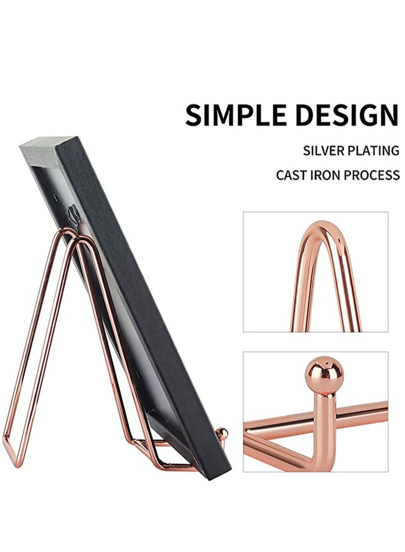 Zikra Metal Display Stands, 3 Pack 6 inch Rose Gold Stands Holder Display Stand for Decorative Plates, Mobile Phone Holder, Photo Frames, Postcards, Photo Holder, Etc - Image 3