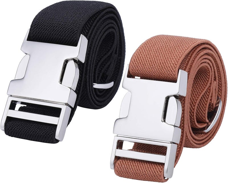 Kajeer Boy Kids Belt,Elastic Belts Easy Clasp Adjustable Child Zinc Alloy Buckle Youth Belt for Boys Girls(2 PCS) - Image 1