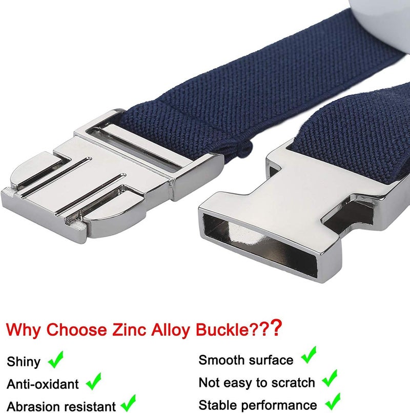 Kajeer Boy Kids Belt,Elastic Belts Easy Clasp Adjustable Child Zinc Alloy Buckle Youth Belt for Boys Girls(2 PCS) - Image 5