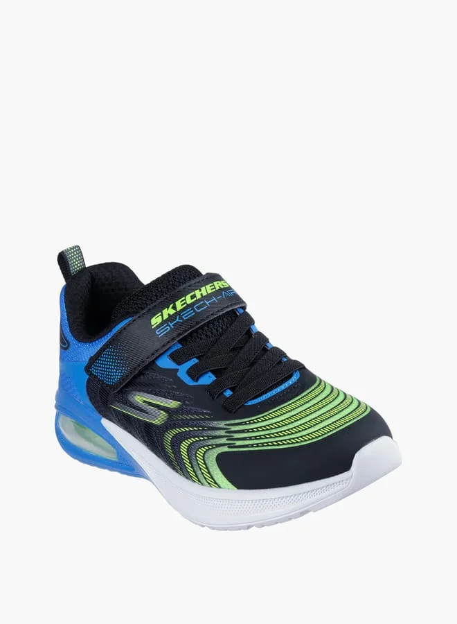 SKECHERS Boys' Printed Sneakers With Hook And Loop Closure - Microspec Max Advance