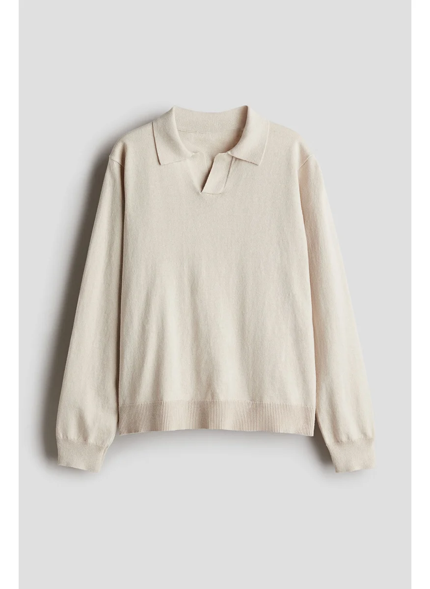 اتش اند ام Fine-Knit Polo Jumper
