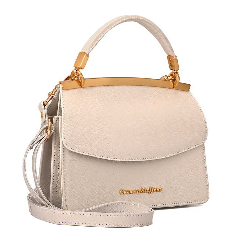 Bianco White Reversible Leather Tote