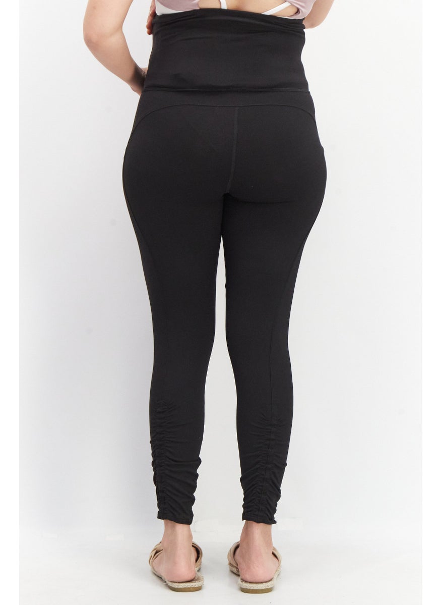 PUMA Maternity Full Length Brand Logo Leggings, Black  - Image 4