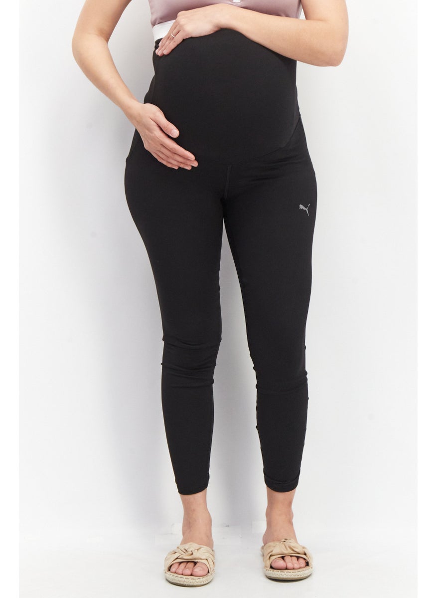 PUMA Maternity Full Length Brand Logo Leggings, Black  - Image 1