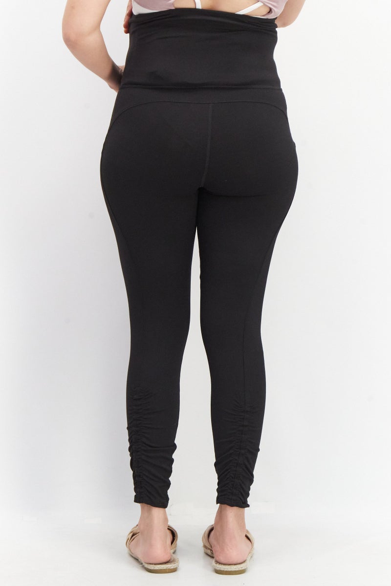 PUMA Maternity Full Length Brand Logo Leggings, Black - Image 4
