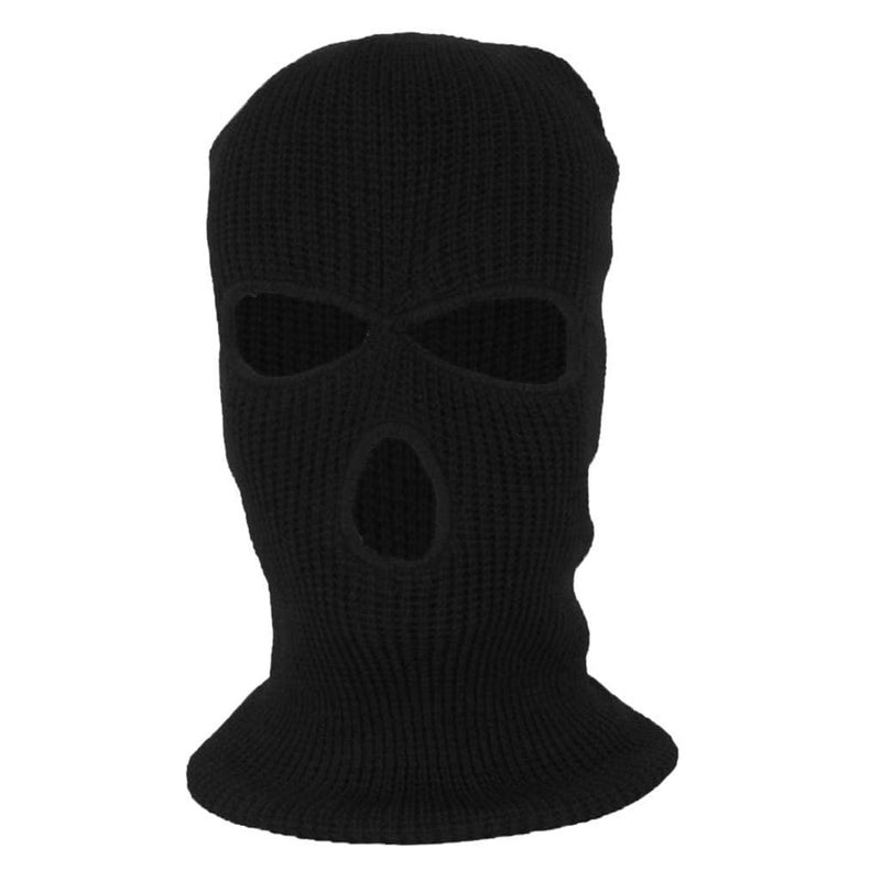 DAONPHARI 2/3-Hole Knitted Full Face Cover Ski Mask Beanie Hat Winter Balaclava Ribbed with Full Face Coverage for Warmth Protection, Ideal for Outdoor Sports, Suitable for Men and Women (Black) - Image 5