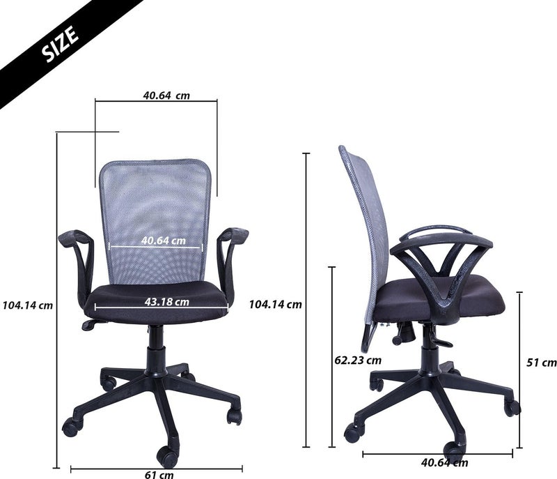 AUGASTRA A018 Mesh Office Executive Chair Grey DIYDoItYourself - Image 3