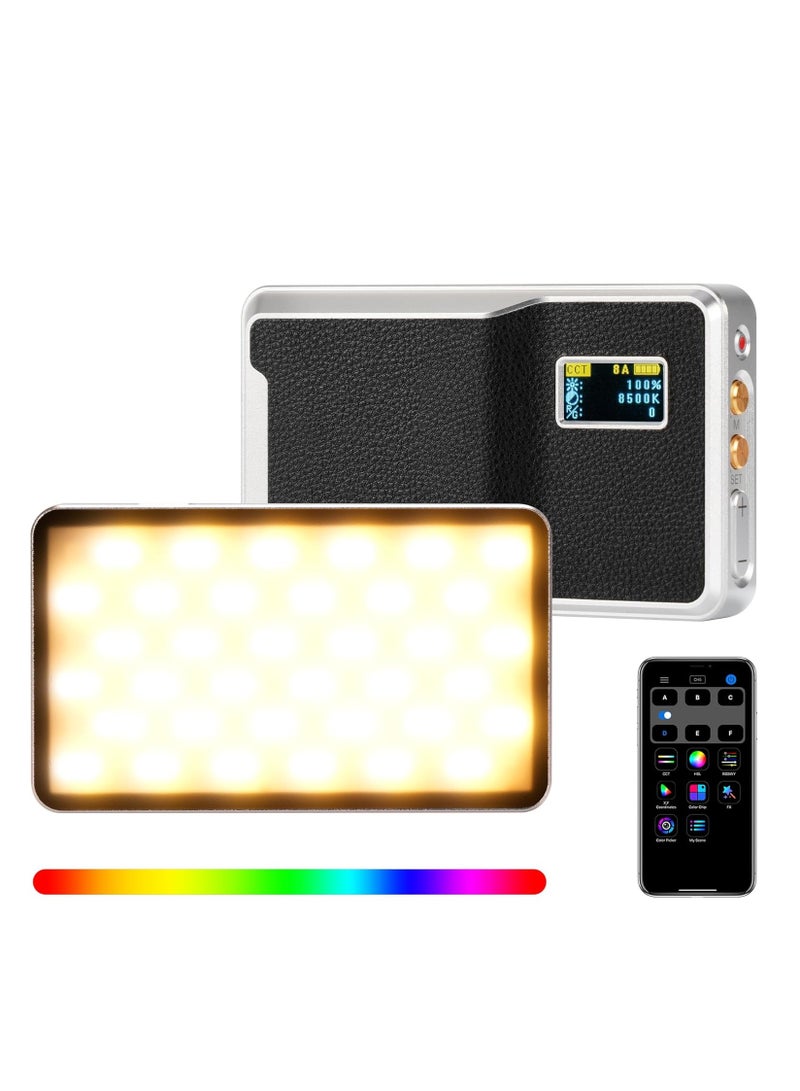 KASTWAVE 6000mAh RGB Video Light, Photography Video Lighting, Bluetooth Control On Camera Video Light, All Metal RGB Portable LED Photography Lighting, Led Camera Light Panel for Video Recording (Retro 08X) - Image 1