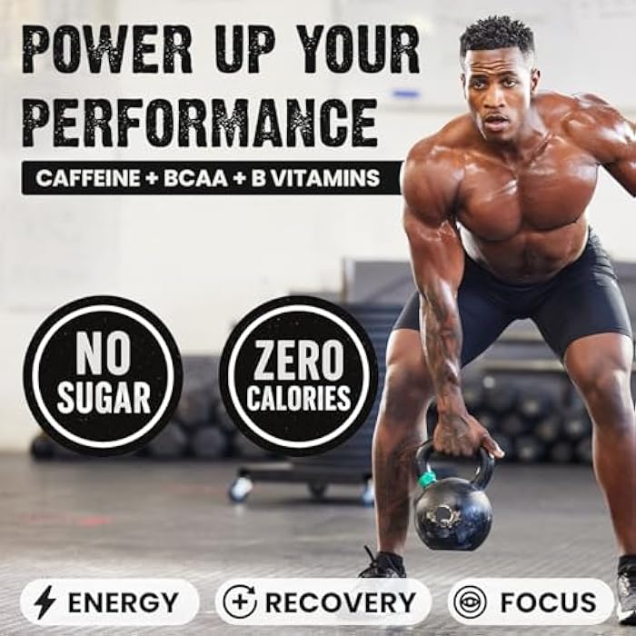 CardoMax Pre Workout for Men & Women – Liquid Pre-Workout Drink Mix with Caffeine, BCAA & B Vitamins Sugar-Free, Vegan, Keto, Zero Calorie – 15 Stick Packs Blue Raspberry Flavor - Image 2