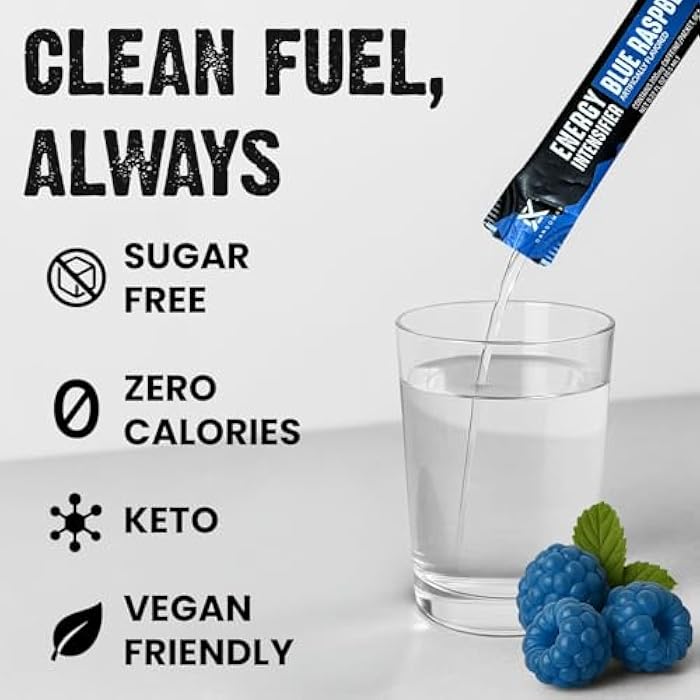 CardoMax Pre Workout for Men & Women – Liquid Pre-Workout Drink Mix with Caffeine, BCAA & B Vitamins Sugar-Free, Vegan, Keto, Zero Calorie – 15 Stick Packs Blue Raspberry Flavor - Image 5