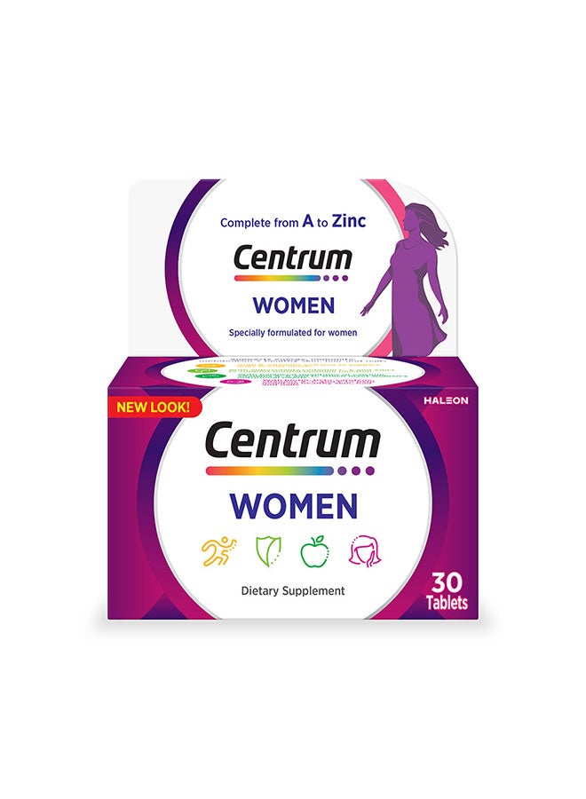 Centrum Women Specially Formulated Multivitamin for Women, 30 Tablets - Image 1