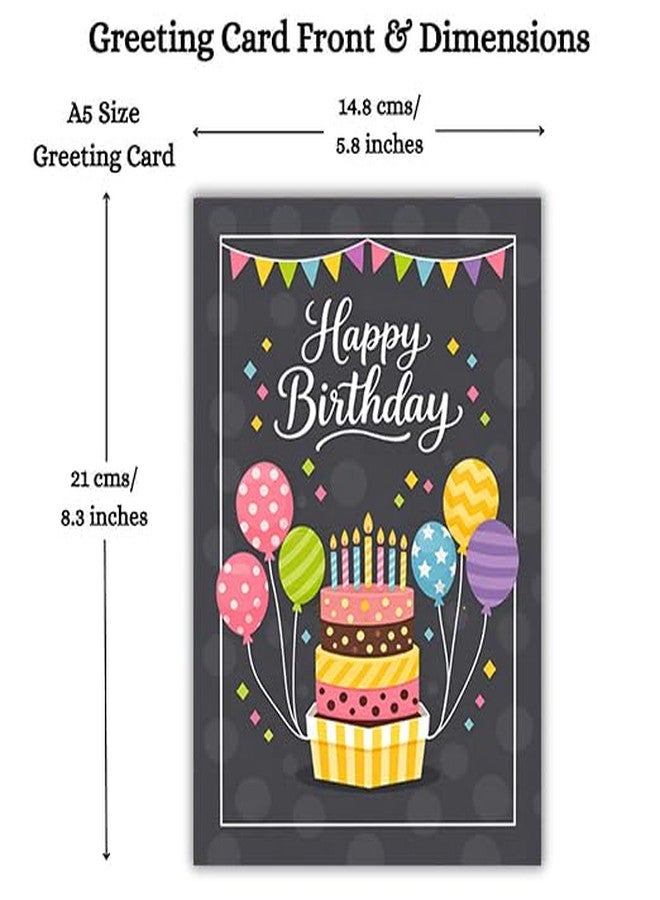 MAKEPHOTOGIFTS Happy Birthday Greeting Card for Husband | A5 Size Birthday Card with Envelope | 250 GSM Premium Paper | Birthday Card for Husband, Wife & Friend - Image 2