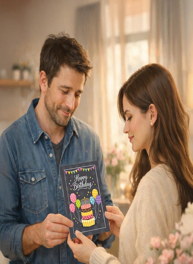 MAKEPHOTOGIFTS Happy Birthday Greeting Card for Husband | A5 Size Birthday Card with Envelope | 250 GSM Premium Paper | Birthday Card for Husband, Wife & Friend - Image 3