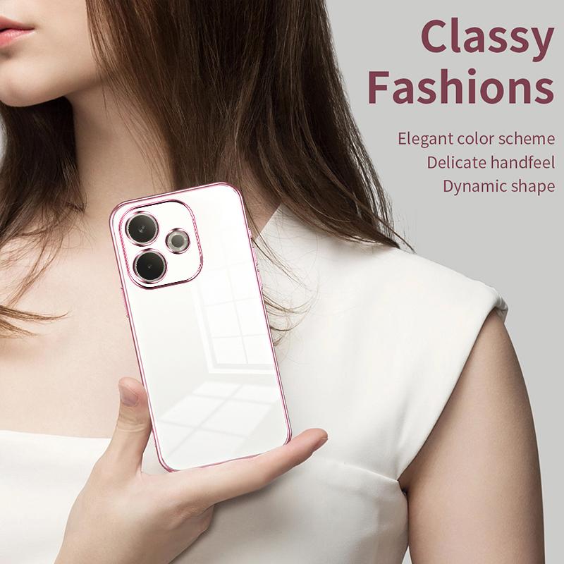 HuHa Case Cover For OPPO A5 Pro 5G Global Transparent Plating Fine Hole Phone Case(Transparent) - Image 3