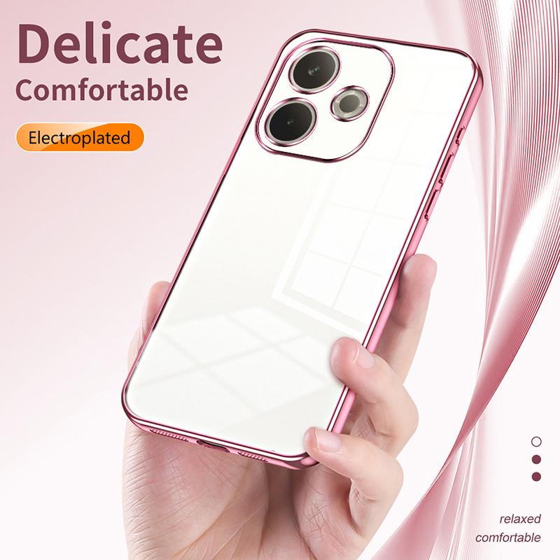 HuHa Case Cover For OPPO A5 Pro 5G Global Transparent Plating Fine Hole Phone Case(Transparent) - Image 5