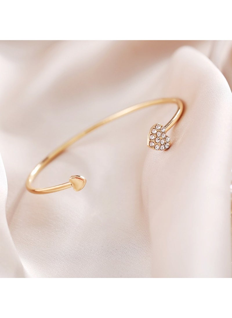 Huitich - 3-Piece Bracelet Set Elegant Multi-Layer Crystal & Alloy Bracelet - Image 1
