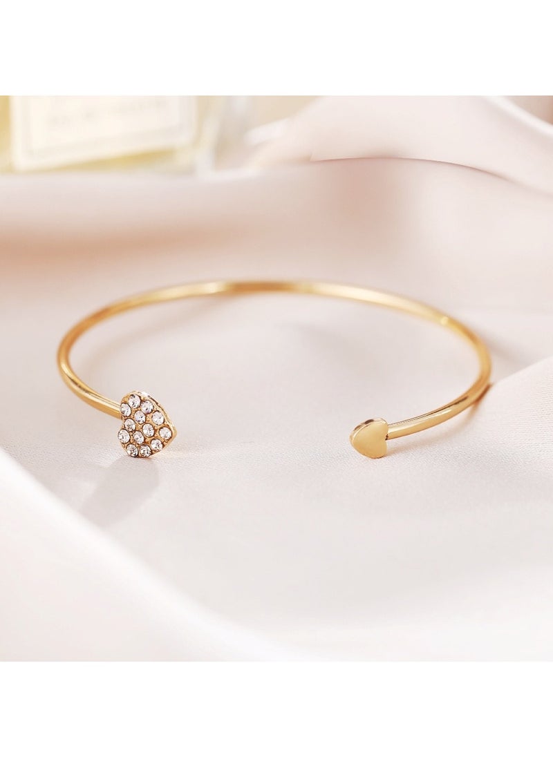 Huitich - 3-Piece Bracelet Set Elegant Multi-Layer Crystal & Alloy Bracelet - Image 1