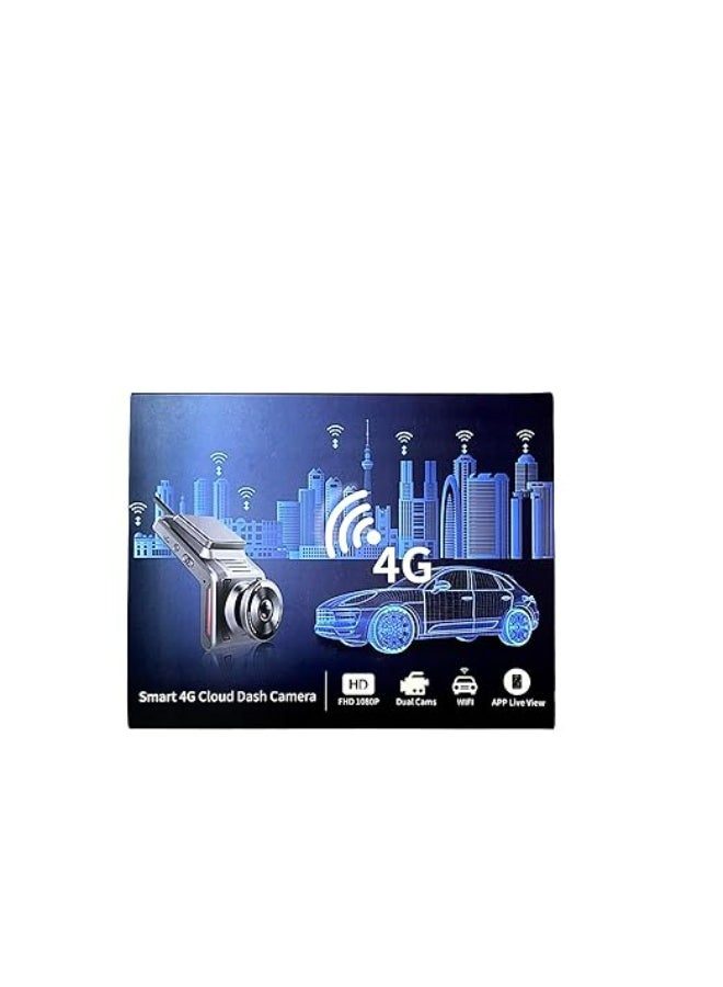 Generic Smart Car 4G Cloud Dash Camera | Front and Rear Camera (Dual Cams) | Live Recording | G-Sensor | WiFi, 4G Sim | Supports iOS & Android | 1920 x 1080p @25fps | Hard Wiring Kit Included - Image 1
